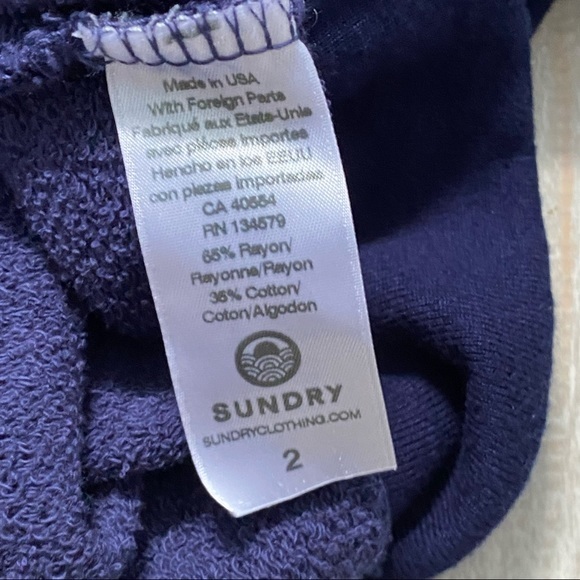 🛑 {SOLD} NWOT Sundry Just Love Navy Sweatshirt - Picture 6 of 7